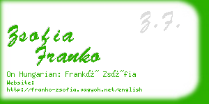 zsofia franko business card